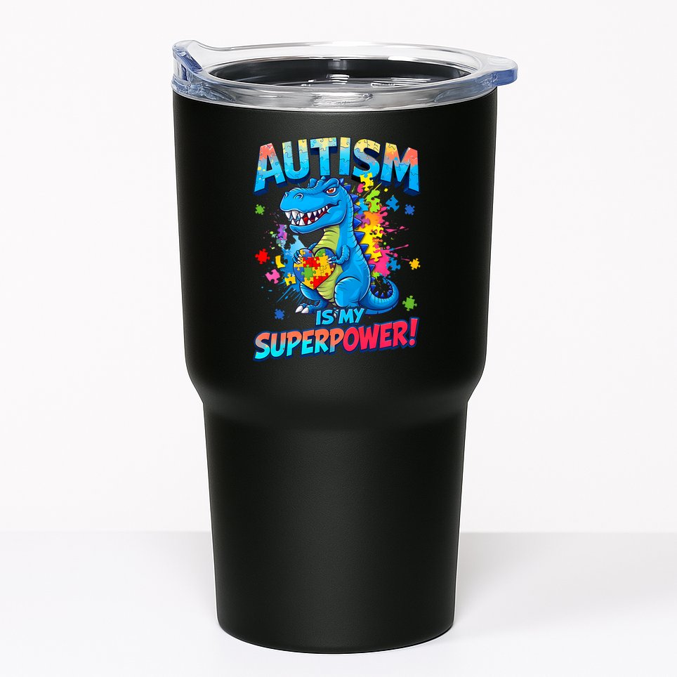 Autism Is My Superpower Dinosaur  Autism Awareness Tumbler