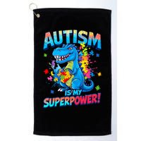Autism Is My Superpower Dinosaur  Autism Awareness Golf Towel