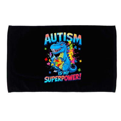 Autism Is My Superpower Dinosaur  Autism Awareness Microfiber Hand Towel