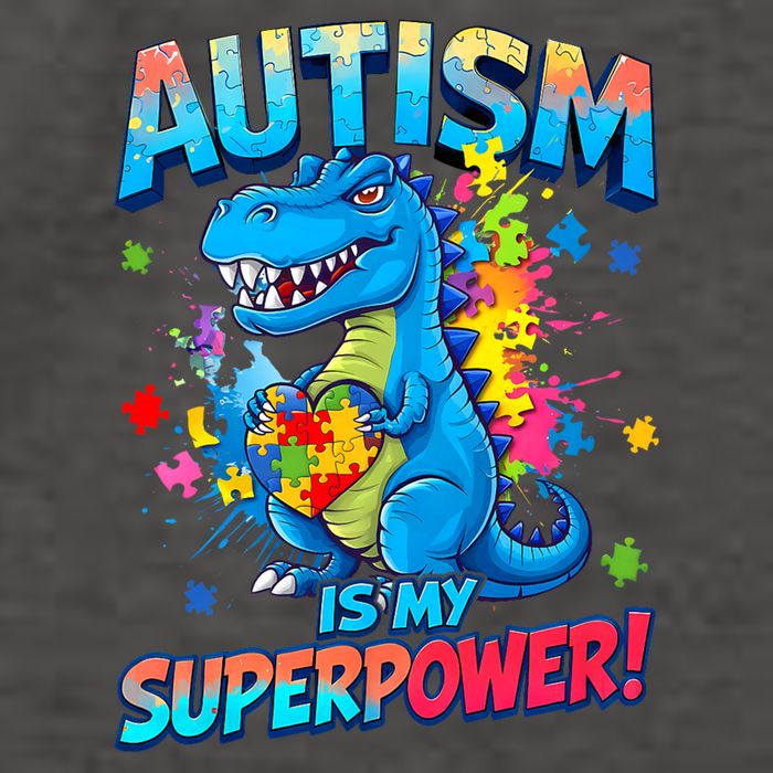 Autism Is My Superpower Dinosaur  Autism Awareness Vector Backpack