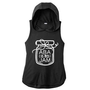 ABA Is My Jam Autism Awareness Ladies PosiCharge Tri-Blend Wicking Draft Hoodie Tank