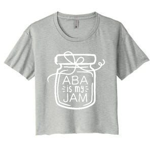 ABA Is My Jam Autism Awareness Women's Crop Top Tee