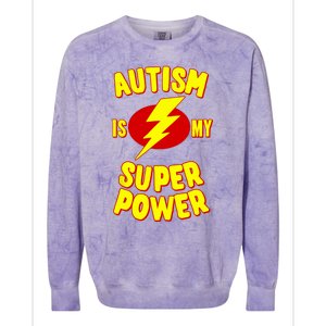 Autism is My Super Power Colorblast Crewneck Sweatshirt