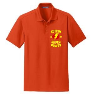 Autism is My Super Power Dry Zone Grid Polo