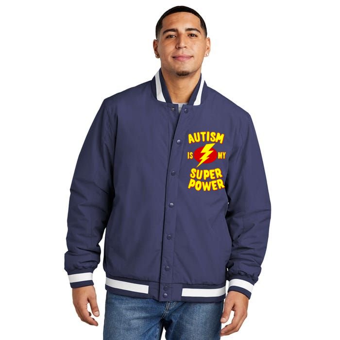 Autism is My Super Power Insulated Varsity Jacket