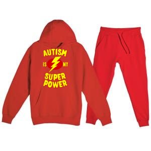 Autism is My Super Power Premium Hooded Sweatsuit Set