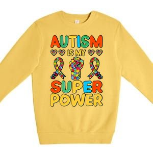 Autism Is My Super Power Premium Crewneck Sweatshirt