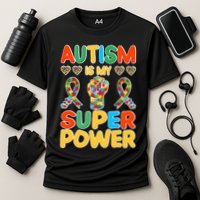Autism Is My Super Power Cooling Performance Crew T-Shirt