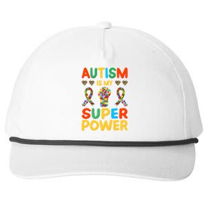 Autism Is My Super Power Snapback Five-Panel Rope Hat