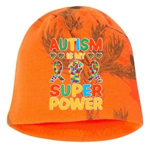 Autism Is My Super Power Kati - Camo Knit Beanie