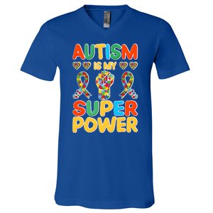 Autism Is My Super Power V-Neck T-Shirt