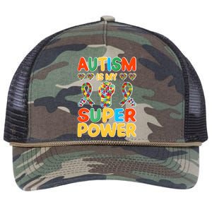 Autism Is My Super Power Retro Rope Trucker Hat Cap