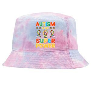 Autism Is My Super Power Tie-Dyed Bucket Hat