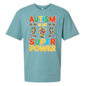 Autism Is My Super Power Sueded Cloud Jersey T-Shirt