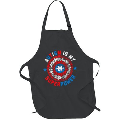 Autism Is My Superpower Autism Awareness Autistic For Boy Full-Length Apron With Pockets