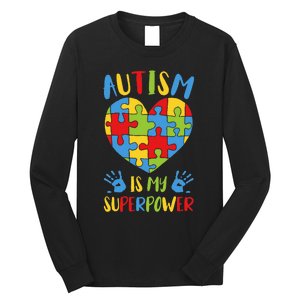 Autism is My Superpower Superhero Autism Awareness Long Sleeve Shirt