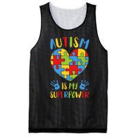 Autism is My Superpower Superhero Autism Awareness Mesh Reversible Basketball Jersey Tank