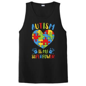 Autism is My Superpower Superhero Autism Awareness PosiCharge Competitor Tank