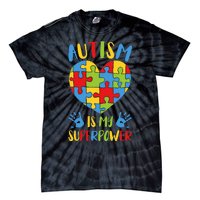 Autism is My Superpower Superhero Autism Awareness Tie-Dye T-Shirt