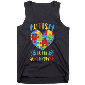 Autism is My Superpower Superhero Autism Awareness Tank Top