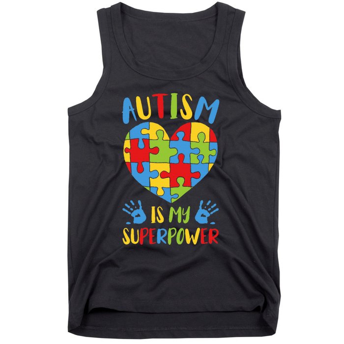 Autism is My Superpower Superhero Autism Awareness Tank Top