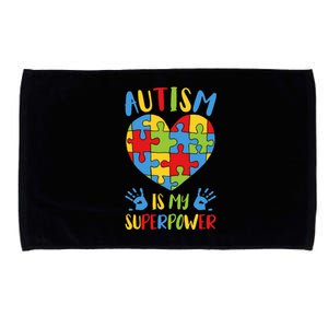 Autism is My Superpower Superhero Autism Awareness Microfiber Hand Towel