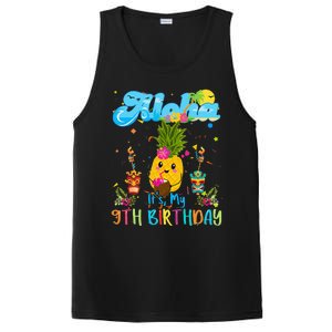 Aloha Its My 9th Birthday 9 Years Hawaiian Luau Candle PosiCharge Competitor Tank