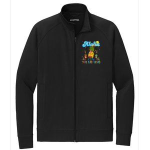 Aloha Its My 9th Birthday 9 Years Hawaiian Luau Candle Stretch Full-Zip Cadet Jacket