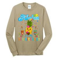 Aloha Its My 9th Birthday 9 Years Hawaiian Luau Candle Tall Long Sleeve T-Shirt