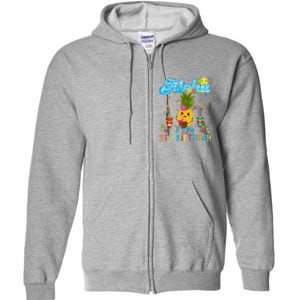 Aloha Its My 9th Birthday 9 Years Hawaiian Luau Candle Full Zip Hoodie