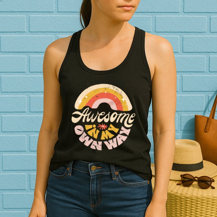 Awesome In My Own Way Vintage Womens Tank Top