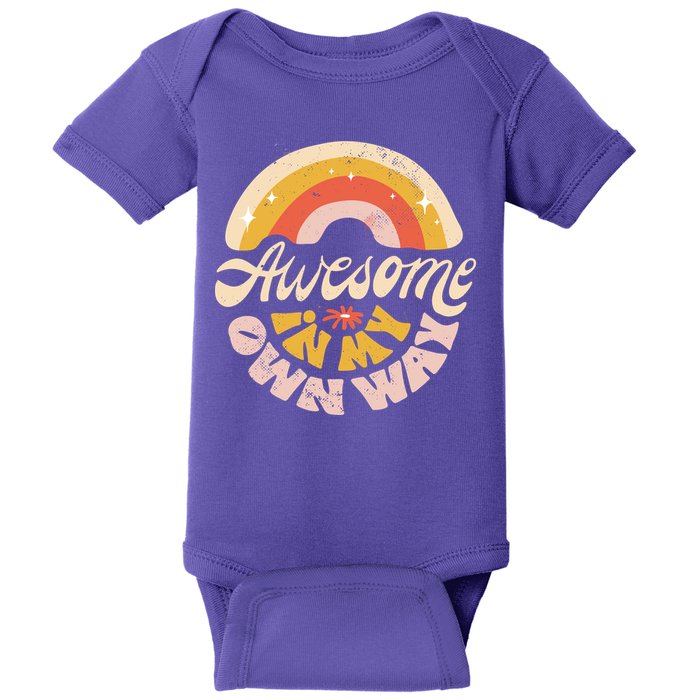 Awesome In My Own Way Vintage Baby Bodysuit