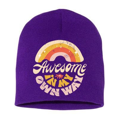 Awesome In My Own Way Vintage Short Acrylic Beanie