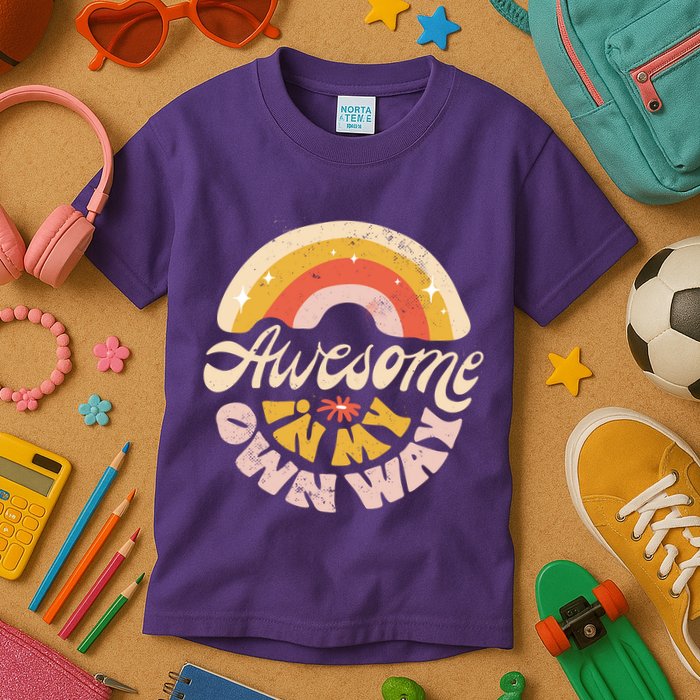 Awesome In My Own Way Vintage Kids T-Shirt