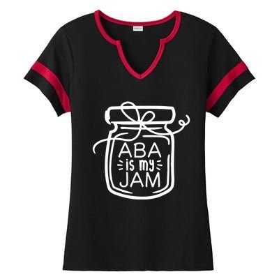 ABA Is My Jam Autism Awareness Ladies Halftime Notch Neck Tee