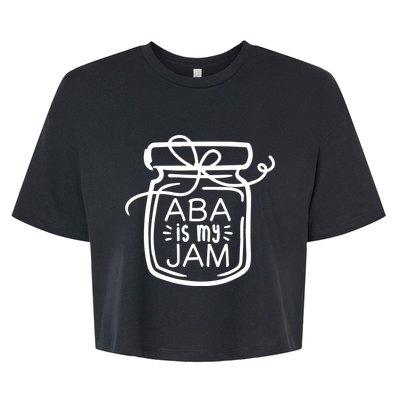 ABA Is My Jam Autism Awareness Bella+Canvas Jersey Crop Tee