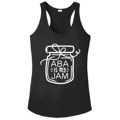 ABA Is My Jam Autism Awareness Ladies PosiCharge Competitor Racerback Tank