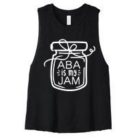 ABA Is My Jam Autism Awareness Women's Racerback Cropped Tank