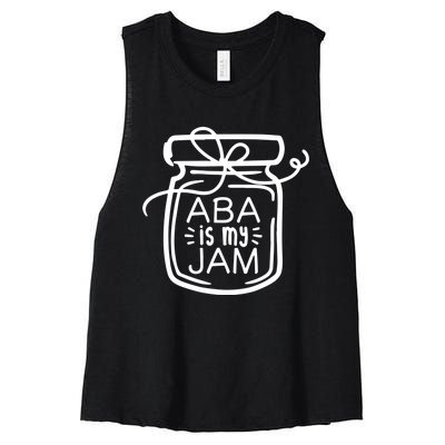 ABA Is My Jam Autism Awareness Women's Racerback Cropped Tank