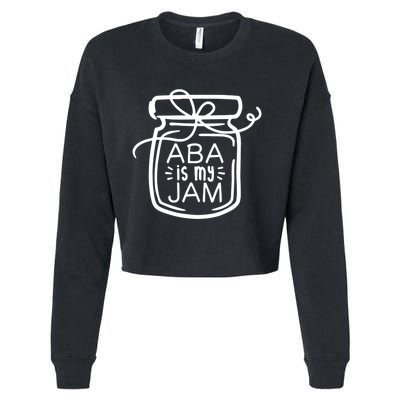 ABA Is My Jam Autism Awareness Cropped Pullover Crew