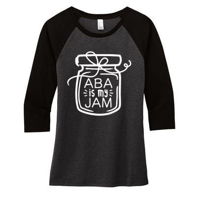 ABA Is My Jam Autism Awareness Women's Tri-Blend 3/4-Sleeve Raglan Shirt