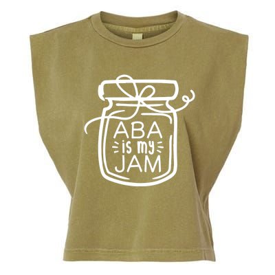 ABA Is My Jam Autism Awareness Garment-Dyed Women's Muscle Tee