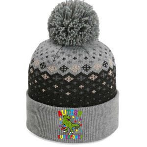 Autism Is My Superpower Autism Dinosaur The Baniff Cuffed Pom Beanie