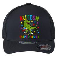 Autism Is My Superpower Autism Dinosaur Flexfit Unipanel Trucker Cap