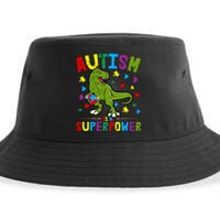 Autism Is My Superpower Autism Dinosaur Sustainable Bucket Hat