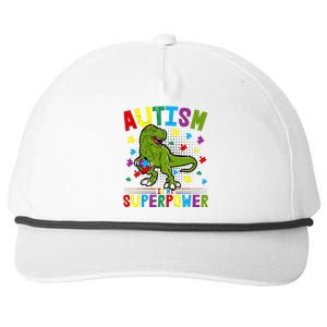 Autism Is My Superpower Autism Dinosaur Snapback Five-Panel Rope Hat