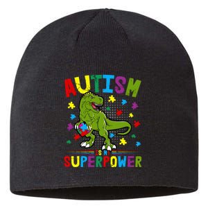 Autism Is My Superpower Autism Dinosaur Sustainable Beanie