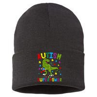 Autism Is My Superpower Autism Dinosaur Sustainable Knit Beanie