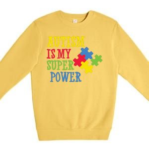 Autism Is My Super Power Premium Crewneck Sweatshirt