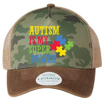Autism Is My Super Power Legacy Tie Dye Trucker Hat